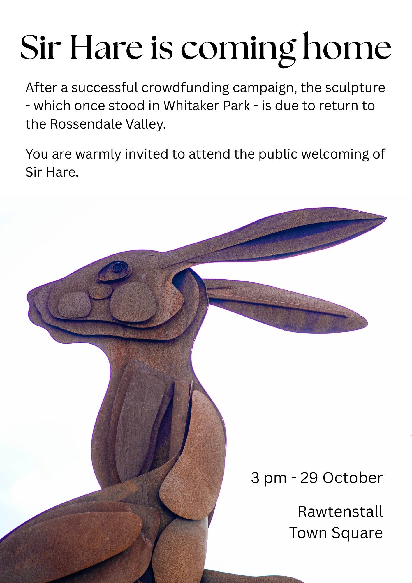 Sir Hare is coming home