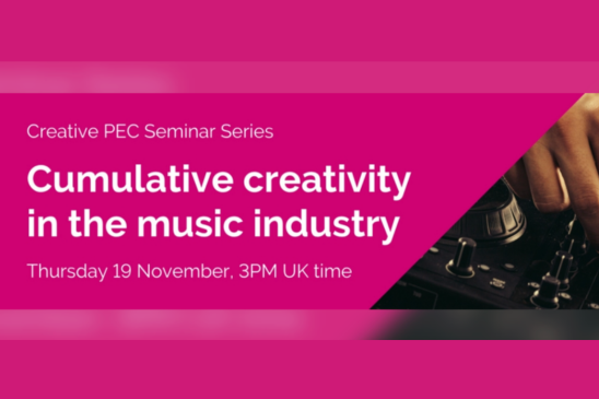 Creative PEC talk: Cumulative Creativity in the Music Industry