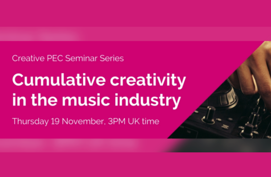 Creative PEC talk: Cumulative Creativity in the Music Industry