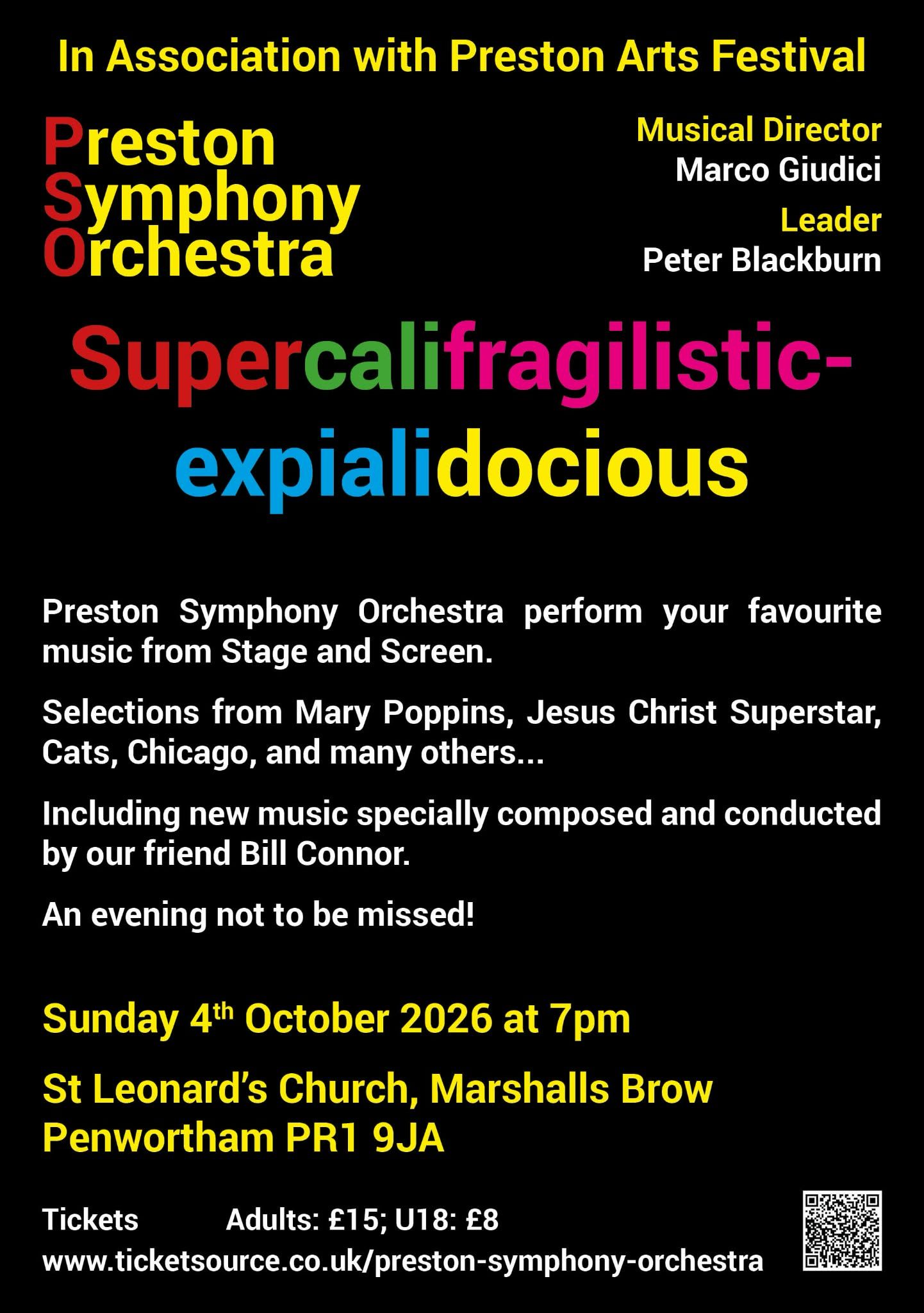 Preston Symphony Orchestra: Supercalifragilisticexpialidocious 