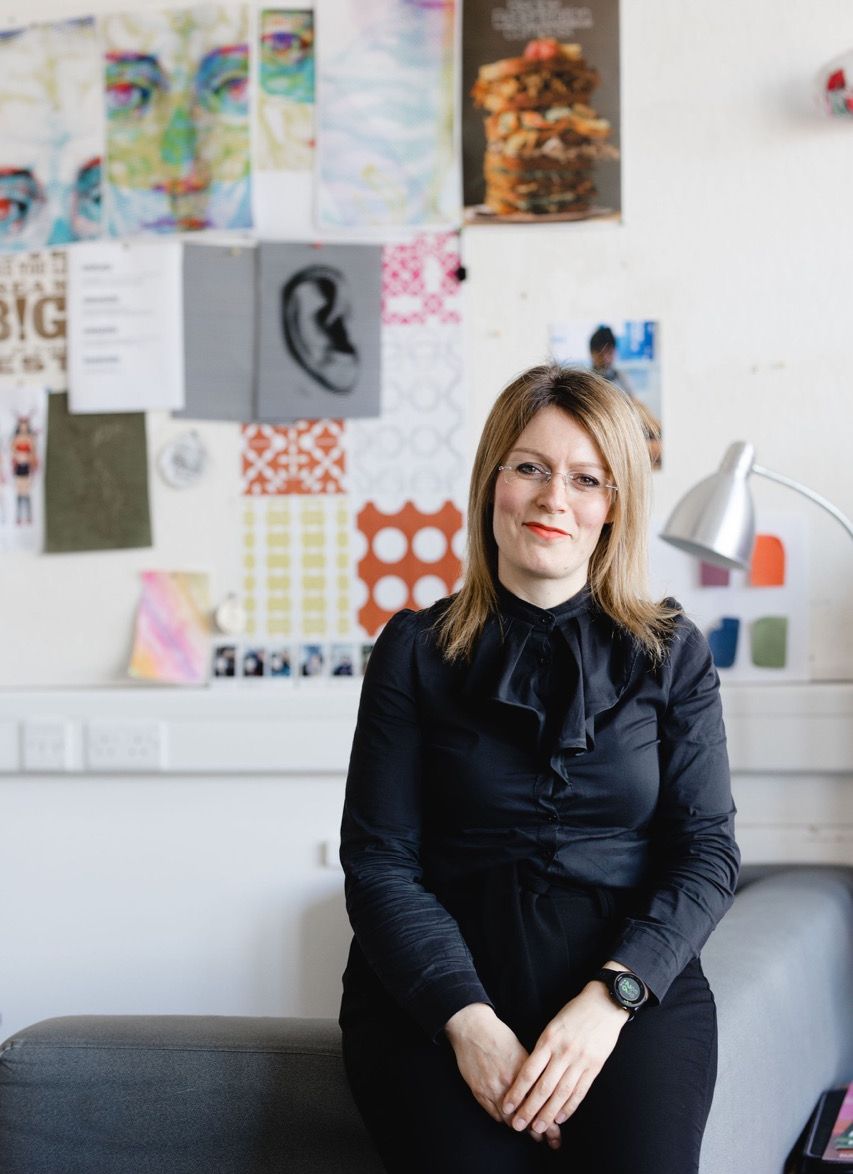 Jenna Gardner in a creative classroom at Blackburn College University Centre. Image Christina Davies,@Fish2Photo