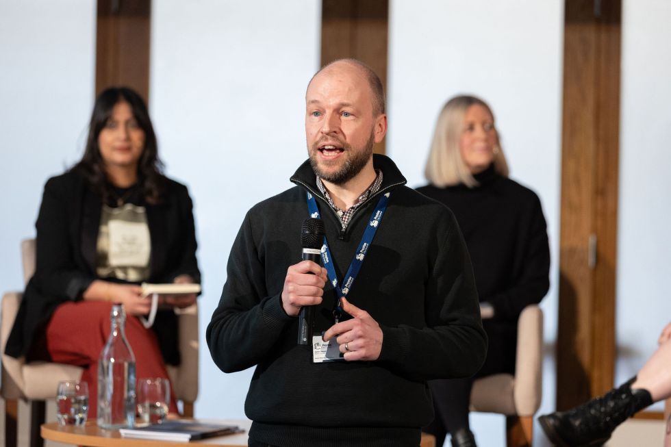 James Arnold of The Harris Museum introducing the event at The Harris Museum. Image by Christina Davies