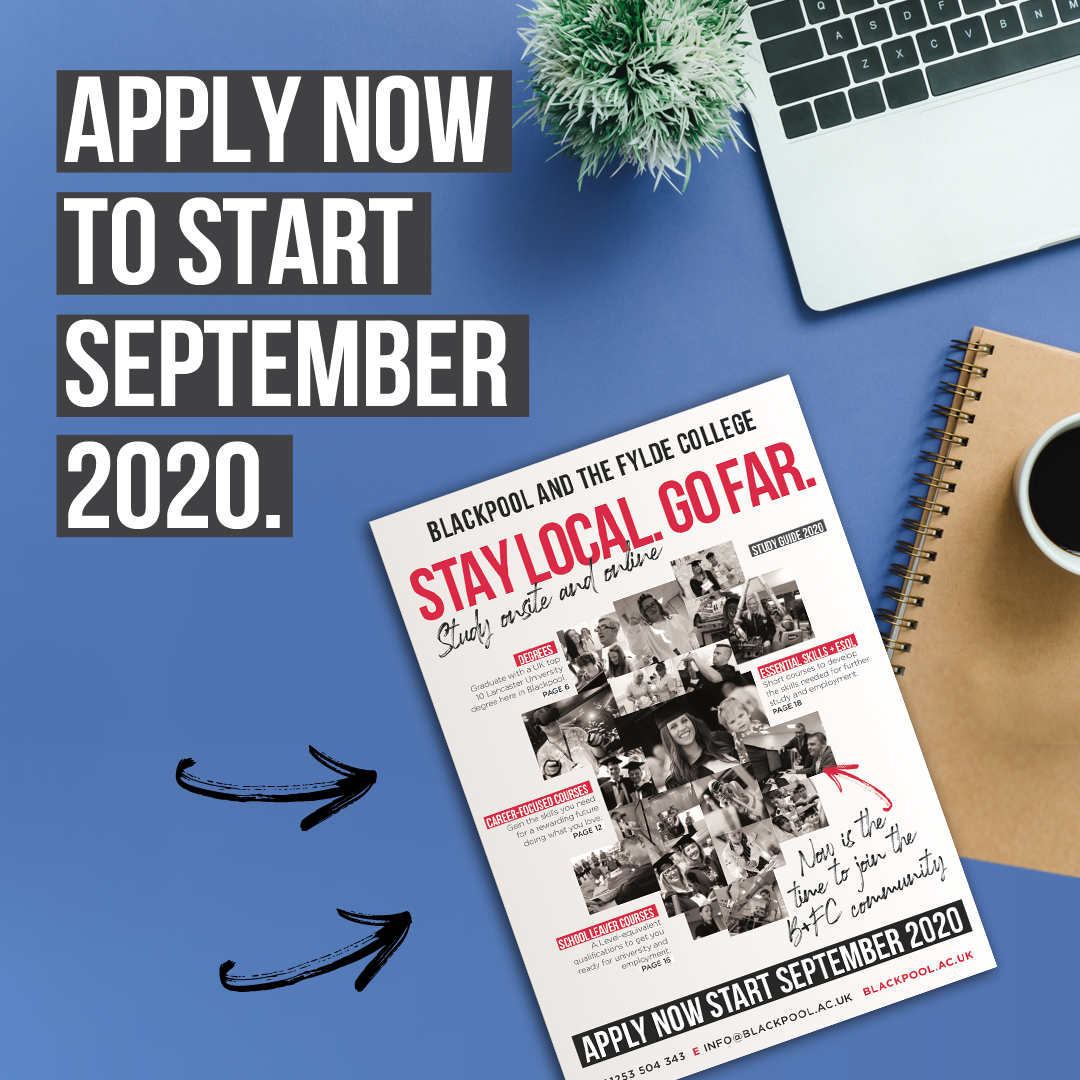 Blackpool & The Fylde College still accepting applications for Sept 2020