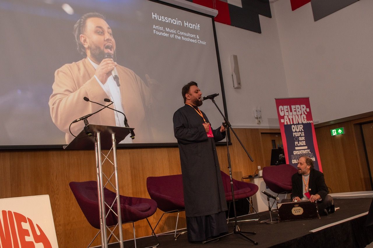 Hussnain Hanif and Daniel Bath perform the Nasheed