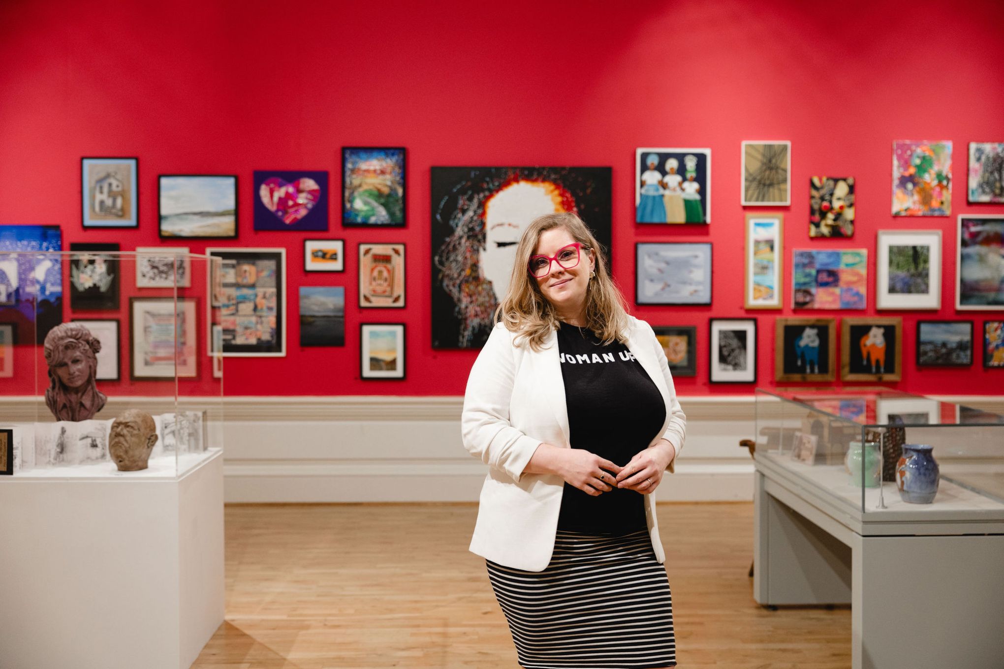 Shirah Bamber at The Harris Museum, Preston. Image by Christina Davies.