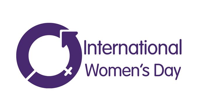 International Women's Day Logo, purple against white
