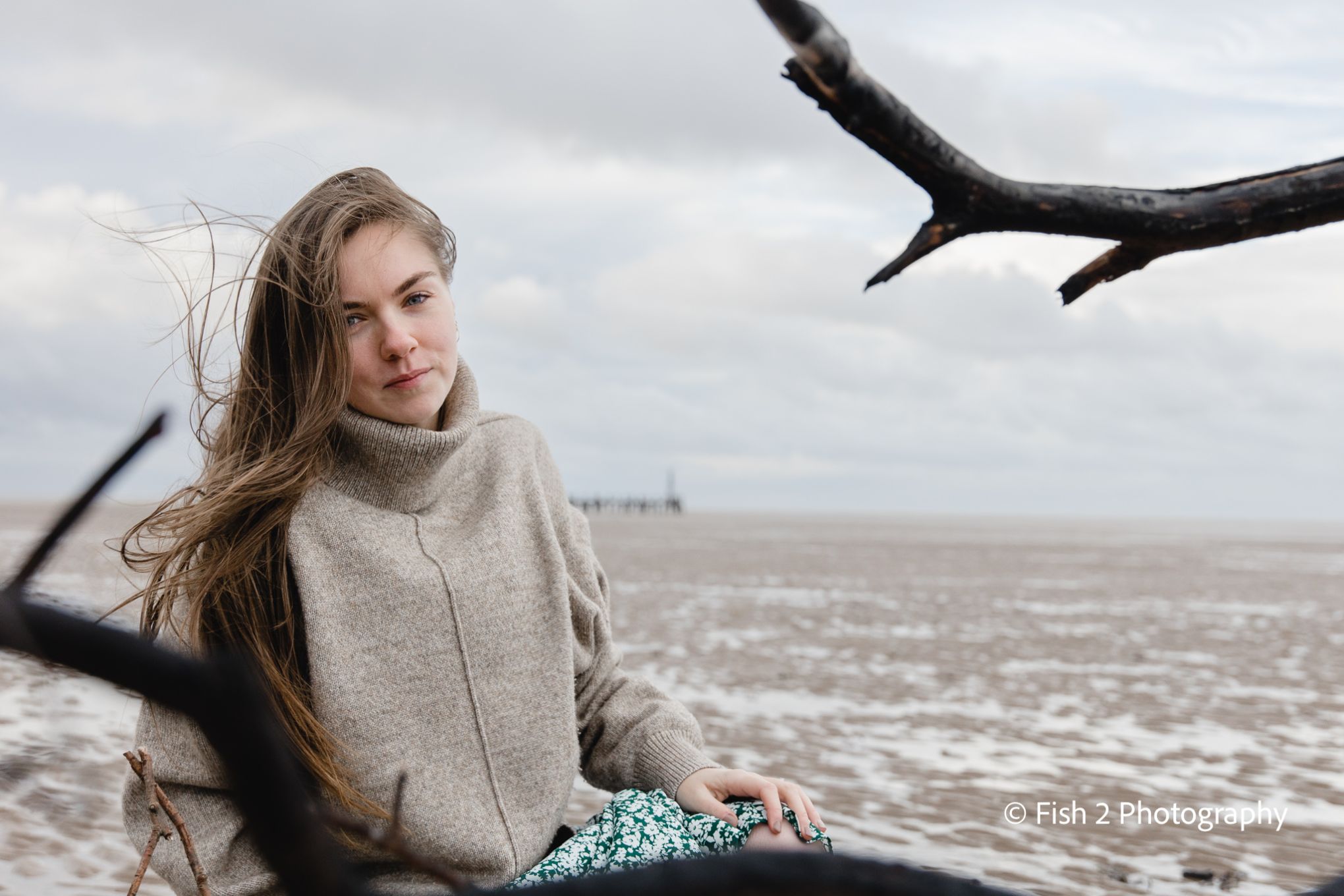 Laura on the beach,Intentional with Laura, image by Fish 2 Photography.