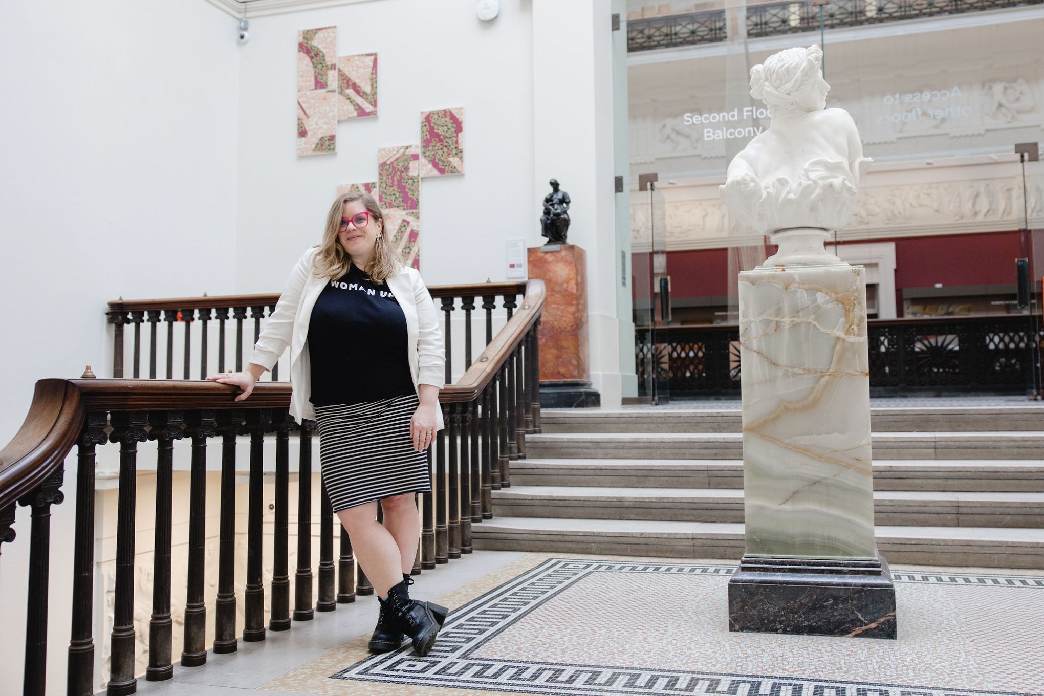 Shirah Bamber at The Harris Museum, Preston. Image by Christina Davies.