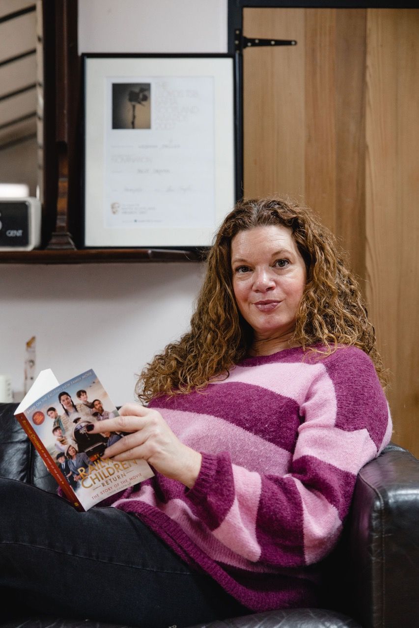 Jemma Rodgers reading The Railway Children Return book.