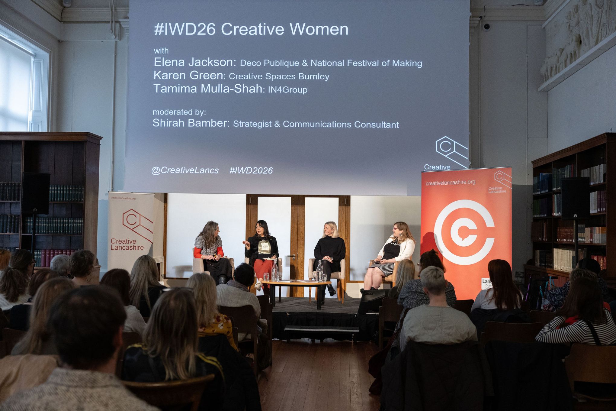 IWD2026 Creative Women Conversations in Creativity at The Harris, Preston. Image by Christina Davies.