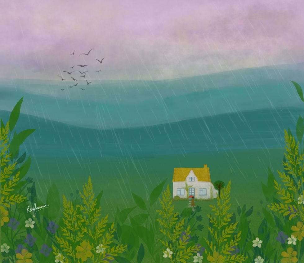 Countryside illustration by Reyhana Ismail