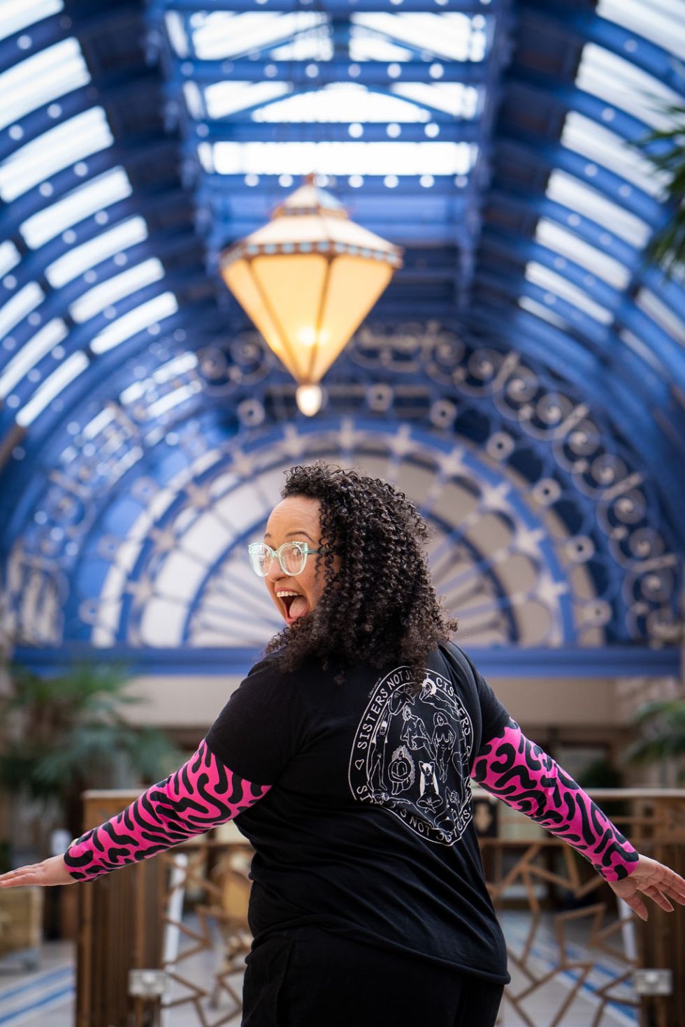 Catherine Mugonyi at Winter Gardens, facing backwards Shot. Image by Rachel Ovenden.