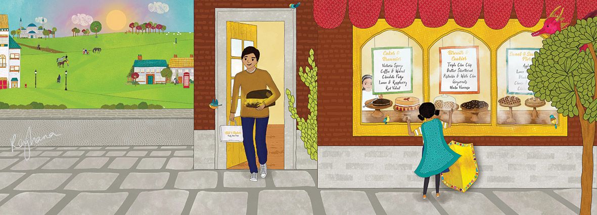Bakery illustration by Reyhana Ismail.