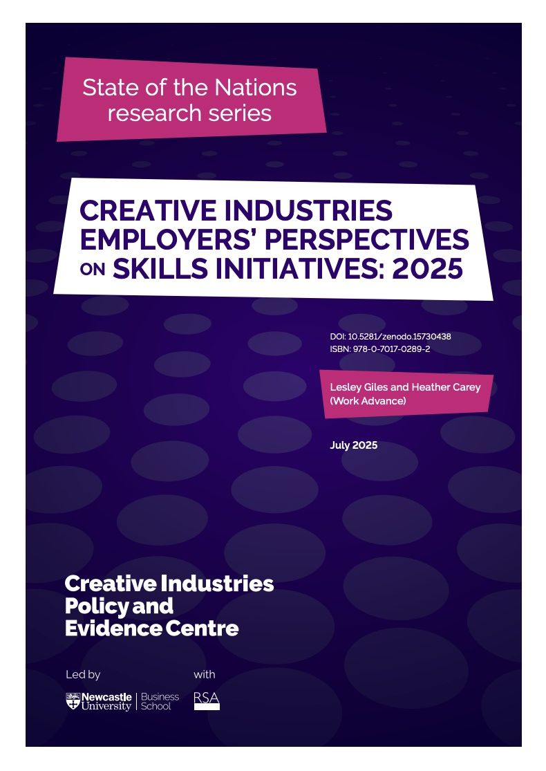 Creative Industries PEC: Employer's Perspectives on Skills Initiatives (July 2025)